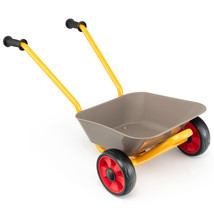 Kids Wheelbarrow Outdoor Children Metal Toy w/ Non-Slip Handle - £92.93 GBP