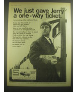 1967 Hertz Rent a Car Ad - We just gave Jerry a one-way ticket - $18.49