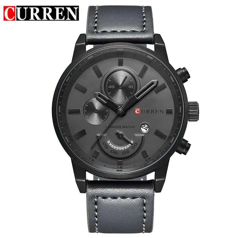2023 Curren 8217 AliExpress Men Watches Men Wrist New Quartz Watch Wristwat Gray - £24.95 GBP