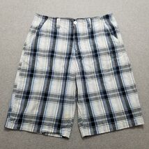 Southpole Shorts Mens 36 White Plaid Pockets Chino Casual Outdoor - €14,47 EUR