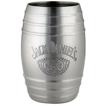 Jack Daniels Bottle Logo Barrel Shot Glass Silver - £10.99 GBP