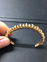 Tiffany &amp; Co. 18k Gold Wave Bangle Bracelet Size Medium 7.5&quot; Italy - £2,532.35 GBP