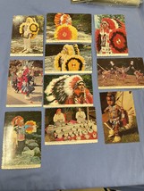 Lot Of 10 Vintage Postcards Native American Indian Cherokee Reservation ... - £35.05 GBP