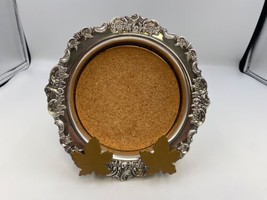 Wallace Silverplate BAROQUE Grande Baroque Bottle Coaster with Cork insert #726 - £31.31 GBP