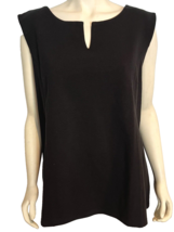 Talbots Black Sleeveless Ribbed Blouse, Women&#39;s Size 3X, NWT - £26.14 GBP