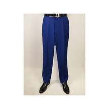 Mens Mantoni Flat Front Trousers Wool Super 140s Classic Fit 40901 French Blue image 7
