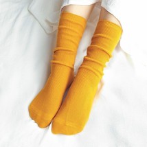 Long Women Leggings Knitted Solid Color Double Needless 35-43EUR Cotton Socks  - £9.44 GBP