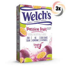 3x Packs Welch&#39;s Singles To Go Passion Fruit Drink Mix 6 Singles Per Pac... - $9.84