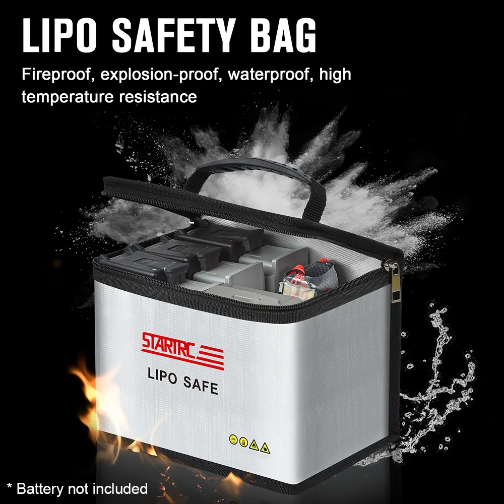 Play Portable Lithium Lipo Battery Safe Bag Fireproof Explosion-proof Bag RC Lip - £22.91 GBP