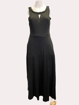 Talbots Women&#39;s Black Sleeveless Maxi Dress Peep Hole front Size XS SKU 6243 - $49.15