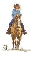 American Cowgirls Decor Art - Signature Series Giclee Print - &quot; Tina &quot; - £176.76 GBP