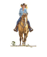 AMERICAN COWGIRLS DECOR ART - Signature Series Giclee Print - "  TINA  "  - $225.00