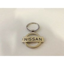 nissan auto car logo chrome metal key chain ring made in usa - £18.77 GBP