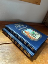 Vintage Lot Of What Katy Did Coolidge &amp; Little Women Alcott Blue Leather Bound - £9.59 GBP