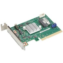 Supermicro AOC-SLG4-2E4T Dual Port Gen-4 Internal NVMe HBA, PCIe x8 Add-on Card - $312.99