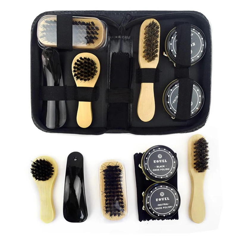 8 Pcs/Set Pro Shoes Care Kit Portable For Boots Sneakers Cleaning Set  B... - €4,55 EUR