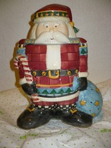 Sakura Debbie Mumm Santa Nutcracker Hand Painted Ceramic Cookie Jar With... - $62.30