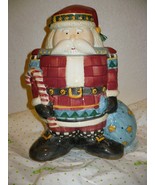 Sakura Debbie Mumm Santa Nutcracker Hand Painted Ceramic Cookie Jar With... - £49.61 GBP