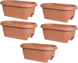 Bloem 477241-1001 Deck Rail Planter, Terra Cotta, 24&quot; L  (5-Pack) - $118.79