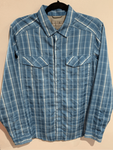 ROYAL ROBBINS Button Down Shirt-INSECTSHIELD Blue/White Plaid L/S EUC Small - $9.51