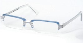 Bernhard Leon 0176 Blue White Clear Handmade Unique Eyeglasses 46-12-148 Germany - £72.95 GBP