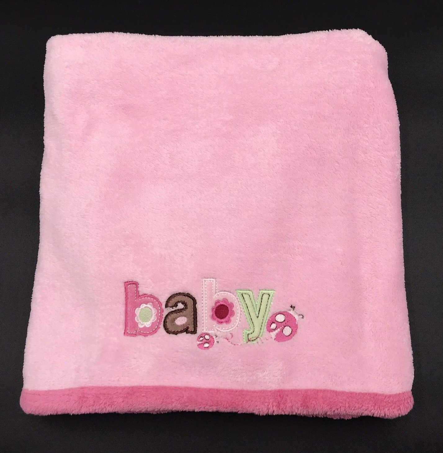 Primary image for Carter's Baby Blanket Ladybug Embroidered Single Layer