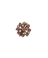 Vintage Estate Costume Brooch Pin Pendant Clear Silver - $10.00