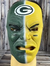 Green Bay Packers NFL Football Green &amp; Yellow Fan Face Flexible PVC Mask - $12.99