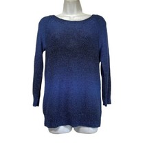 banana republic Heritage Collection Blue Marled Italian Yarn Sweater Size M - £19.71 GBP