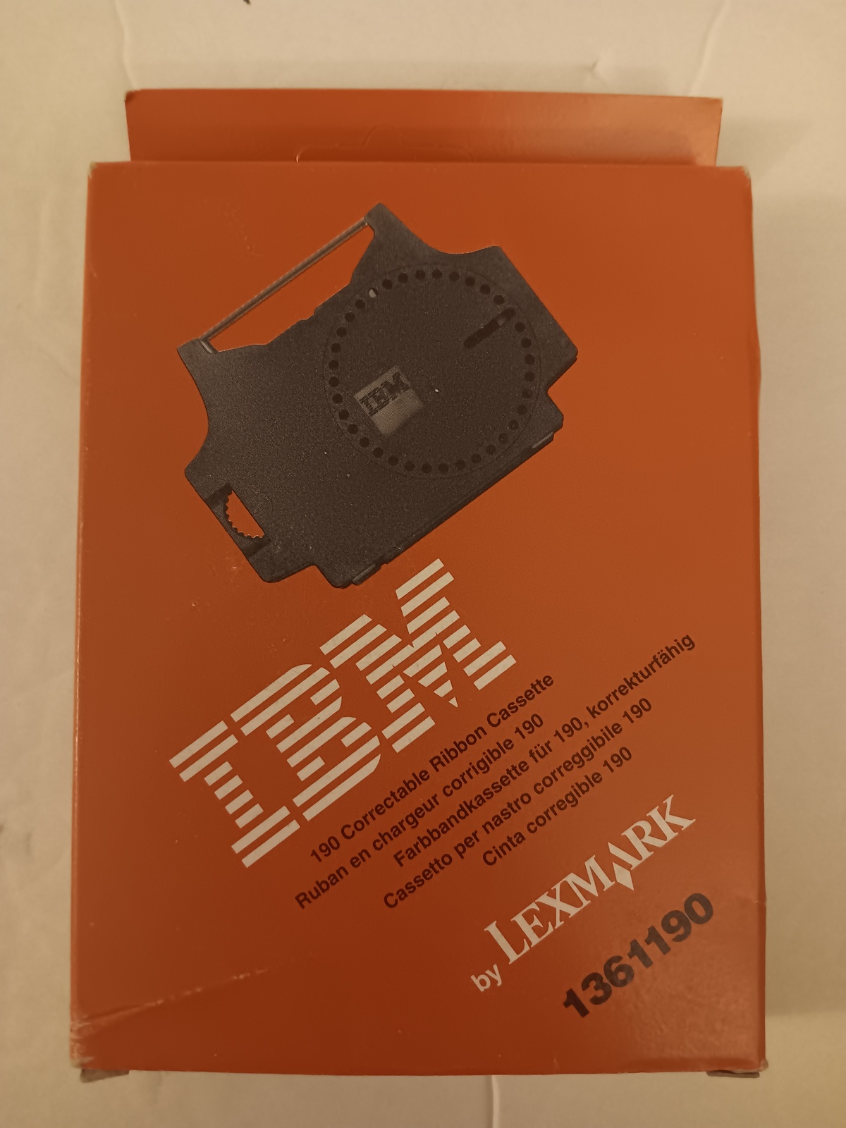 IBM / Lexmark 190 Correctable Typewriter Ribbon Cassette Part # 1361190  - $9.99
