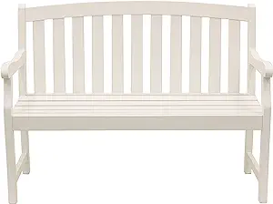 Marley 2-Seat Outdoor Bench, White - $425.99