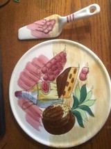 Eagle Brand Ironstone ware fruit Plate And SpatuOrnate Decoration Hand P... - $17.91