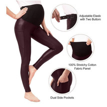 Tagoo Maternity Leggings Over The Belly Pregnancy Pants with Pockets Maternity M - £11.07 GBP