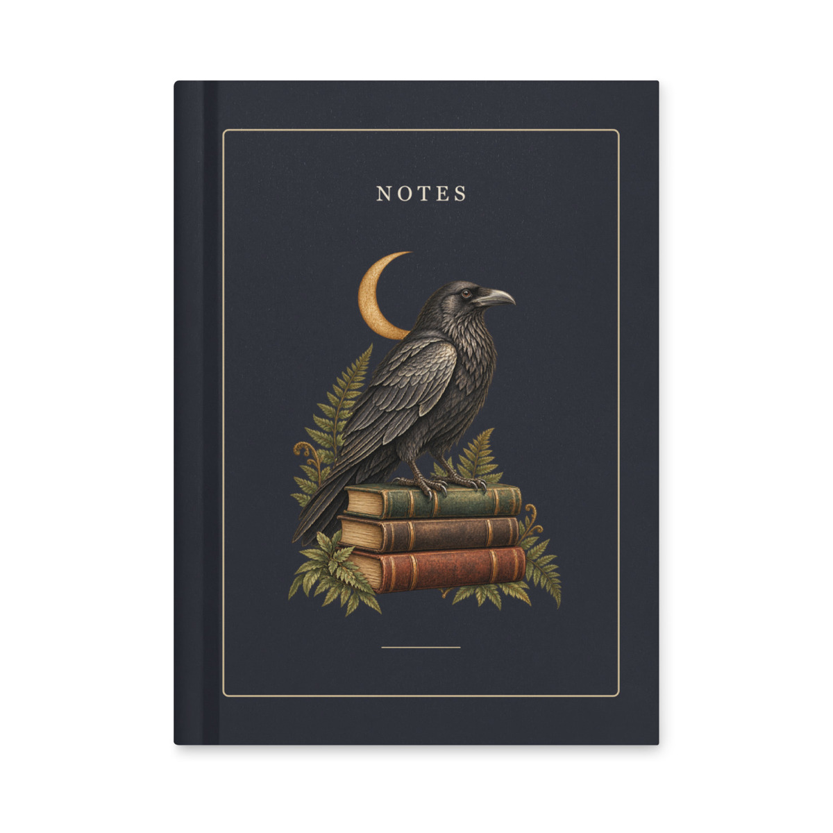 Raven Books Hardcover Journal - 150 Lined Pages - Gothic Reader Notebook