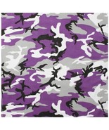 New Classic Camo Bandana - Ultra Violet  22&quot; X 22&quot; Versatile Design 100%... - $16.17 CAD