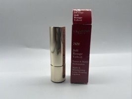 Clarins 742V Joli Rouge Velvet Mosturizing LONG-WEARING Lipstick 0.1OZ New - $21.77