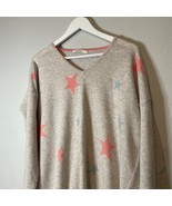 Woolovers Sweater Womens  Large Grey Cashmere Merino Wool Blend Stars Mi... - £12.77 GBP