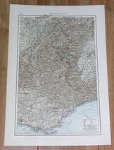 1896 Original Antique Map Of Western Alps / France Alpes Cote D&#39;azur Italy - £13.45 GBP