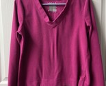 Vintage Fleece Womens Size Medium Fushia Pink Long Sleeved Top - £8.09 GBP