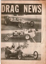 DRAG NEWS 1961 JAN 28 DOUBLE ENGINE RACE CAR COVER NHRA VG - $47.53