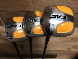 USED Lefty Men&#39;s SV3 Yellow Square FW 3 5 7 Wood Clubs Senior Flex 1139-... - $264.55