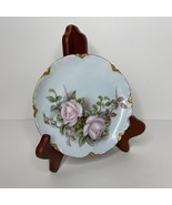 Haviland France Limoges 6&quot; Roses Gold Hand Painted Cabinet Plate H.S - $458.46 MXN