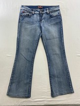 Moto Boot Cut Jeans Women&#39;s Size 32 Mid Rise Distressed Stretch Cotton B... - $150.53 MXN