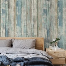 Wood Wallpaper 17.71&quot; X 196&quot; Self-Adhesive Removable Wood Peel And Stick - £25.79 GBP