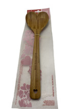 DCI Heart Shaped Spoon Bamboo Made With Love Wooden Cooking Utensil NEW - £15.65 GBP