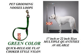 Green Flat Choker Quick Release Restraint Noose Loop For Grooming Table Arm Bath - £11.18 GBP+