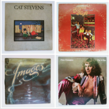 Vintage Lot of 4 70&#39;S &amp; 80&#39;S 12&quot; Vinyl record albums Cat stevens frampto... - £19.39 GBP