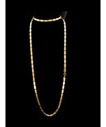 54&quot; Vendome Necklace vintage heavy links couture chain design gold fleur... - £153.35 GBP