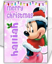 MINNIE MOUSE Personalised Christmas Card - Disney Christmas Card - $4.10
