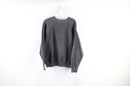 Vintage 70s Streetwear Womens Large Faded Blank Crewneck Sweatshirt Gray... - $49.45